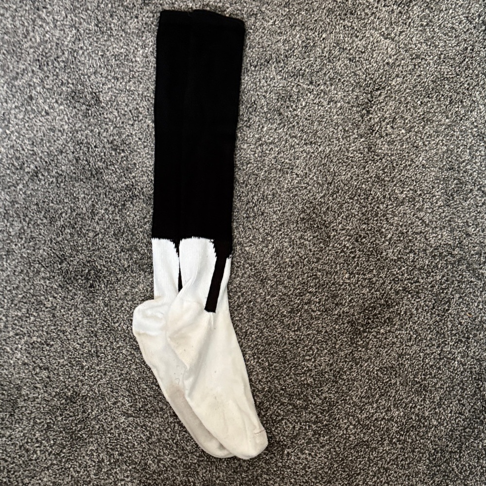 Men's Black and White baseball Socks
